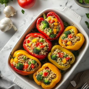 Gefüllte Paprika mit Quinoa und Gemüse