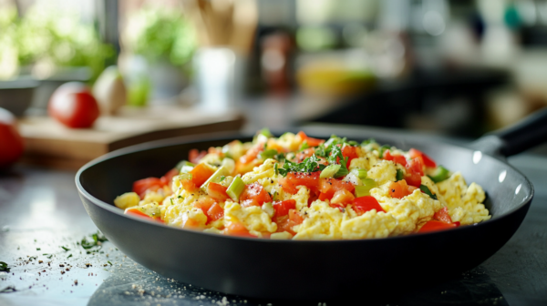 Rührei mit Paprika und Lauch – Bild 3