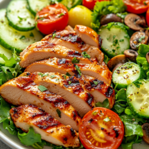 Hühnersalat mit Gemüse