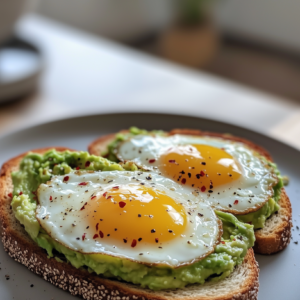 Avocado-Toast mit Spiegelei