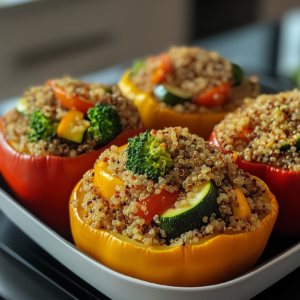 Gefüllte Paprika mit Quinoa und Gemüse