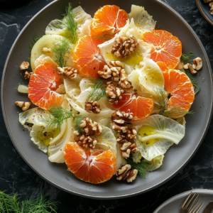 Fenchel-Orangen-Salat mit Walnüssen