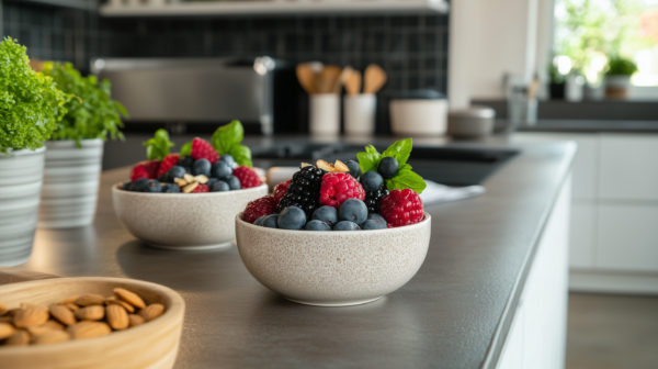 Chia-Pudding mit Beeren und Mandeln – Bild 3